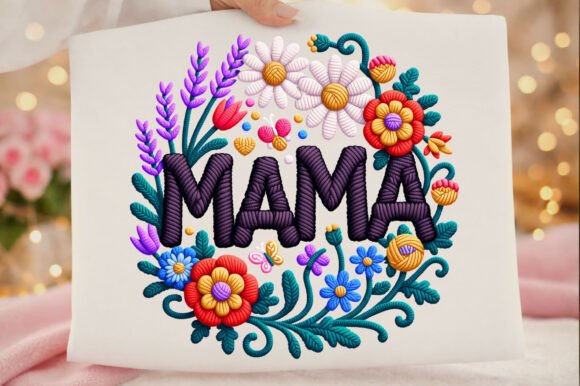 Floral Mama Yarn Embroidery Mother s Day