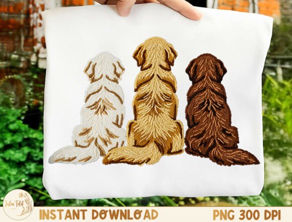 Golden Retriever Embroidery PNG