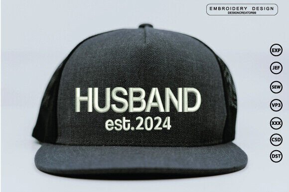 Husband 3D Embroidery Design
