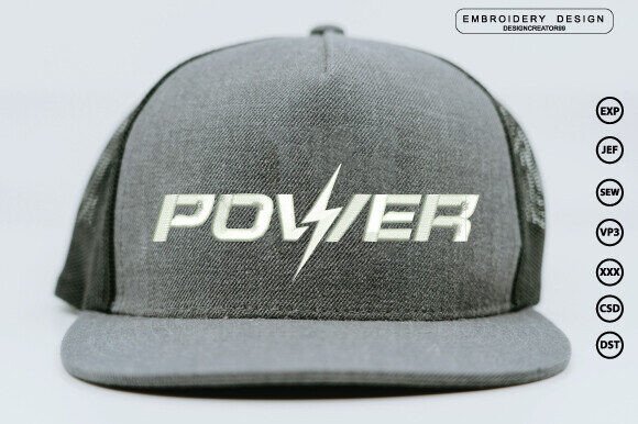 Power 3D Embroidery Design